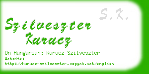 szilveszter kurucz business card